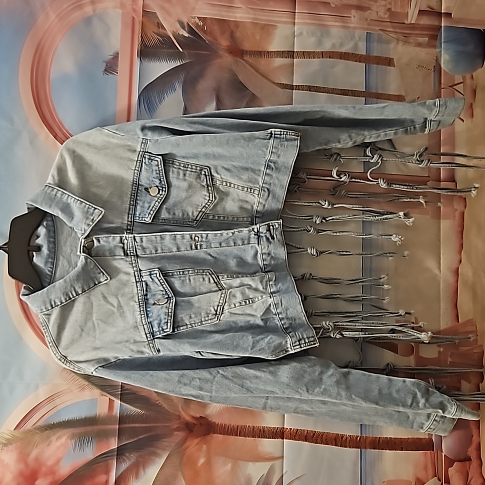 Jean Jacket with Ties in Back